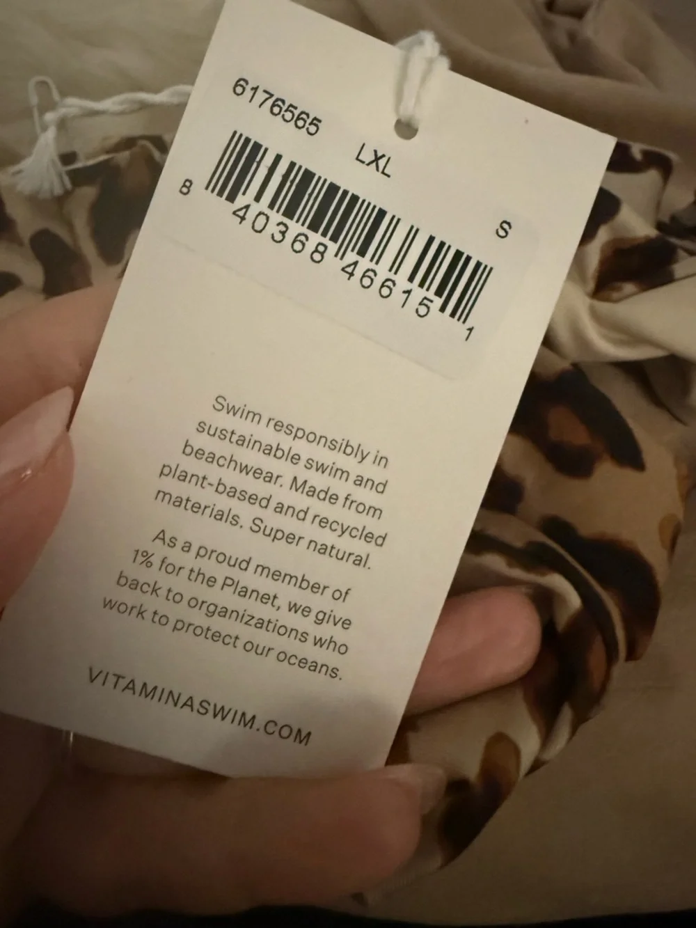 $170 Vitamin A Leopard Print One-Piece Swimsuit in Tan and Black - Picture 7 of 7